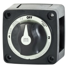Blue Sea - Battery Switch - Mini - Marine rated - 3-Position - Black - 6008200